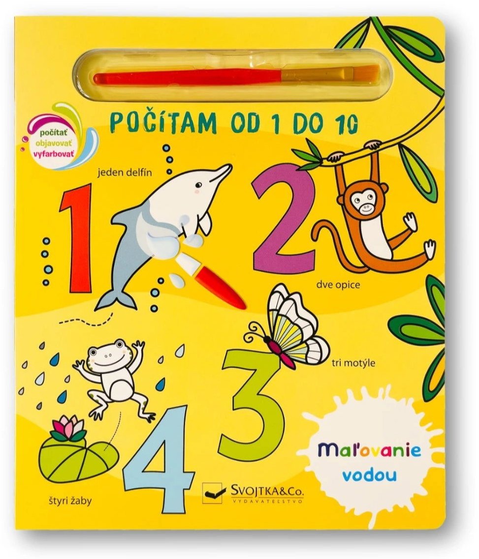 Maľovanie vodou Počítam od 1 do 10
