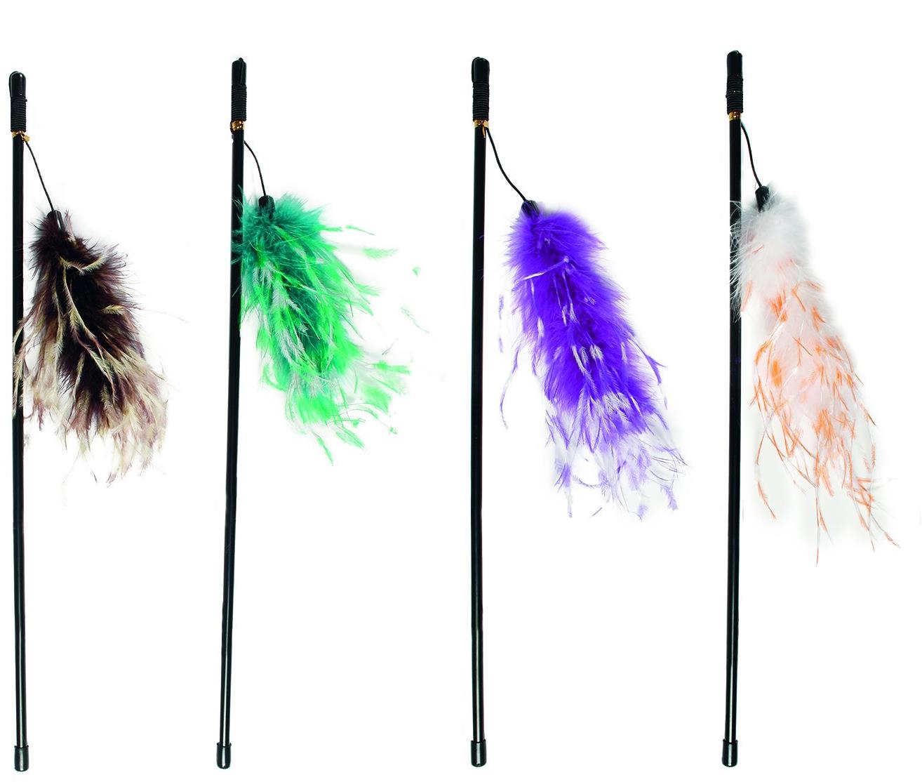 Karlie Mávačka pre mačky s pštrosím perím 70 cm