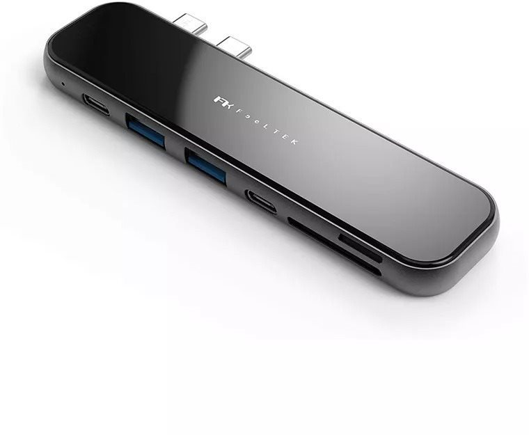 Feeltek Jet Glass 7 in 2 USB-C Hub, black