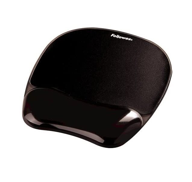 Fellowes CRYSTAL gélová, s podporou zápästia, čierna