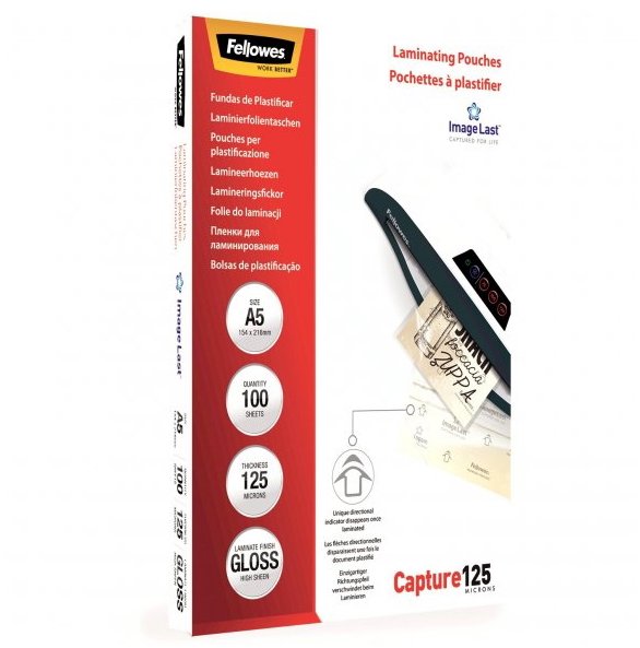 Fellowes ImageLast A5/125 mikrónov, lesklá – balenie 100 ks