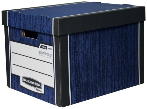 Fellowes Bankers Box Woodgrain modrá – súprava 2 ks