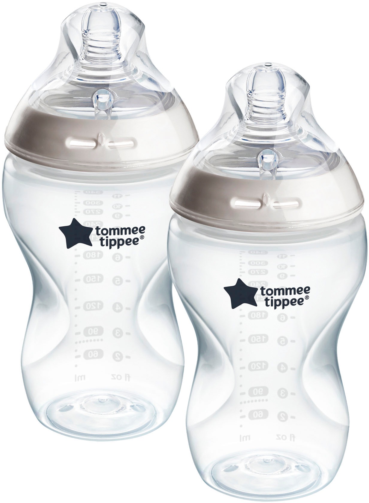Tommee Tippee Samosterilizačná Dojčenská Fľaša ANTI-COLIC cumlík Stredný Prietok 340 ml 3 m+, 2 ks