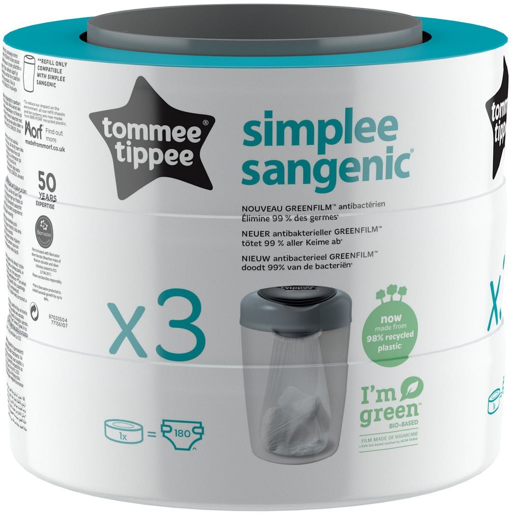 Tommee Tippee Simplee náhradné kazety, 3 ks