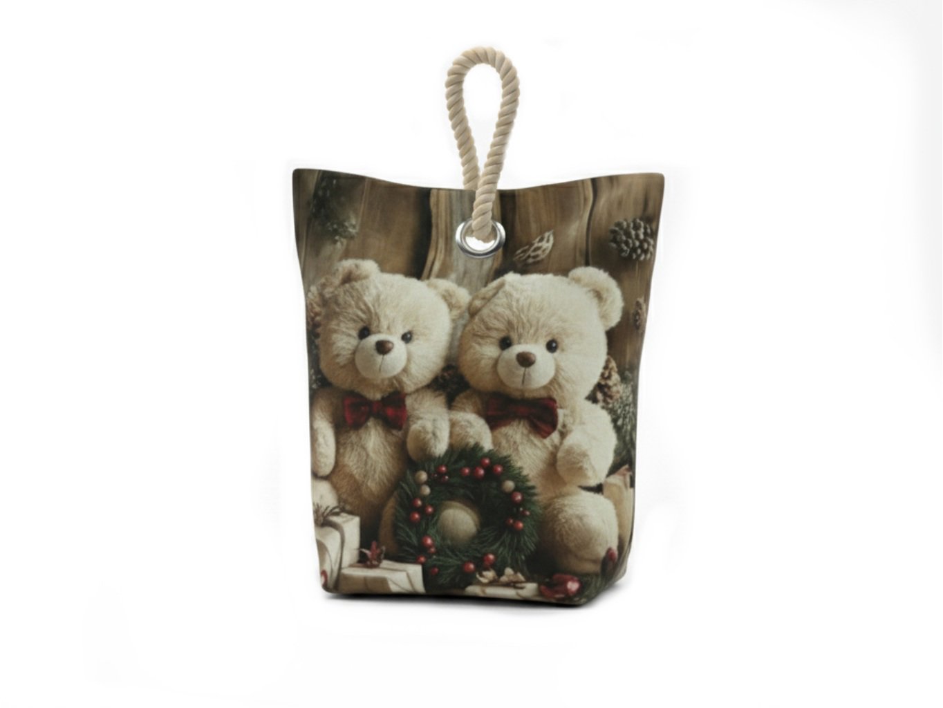 Forbyt Vianočná dverná zarážka Medvedíky CYC31007, 22 × 23 cm