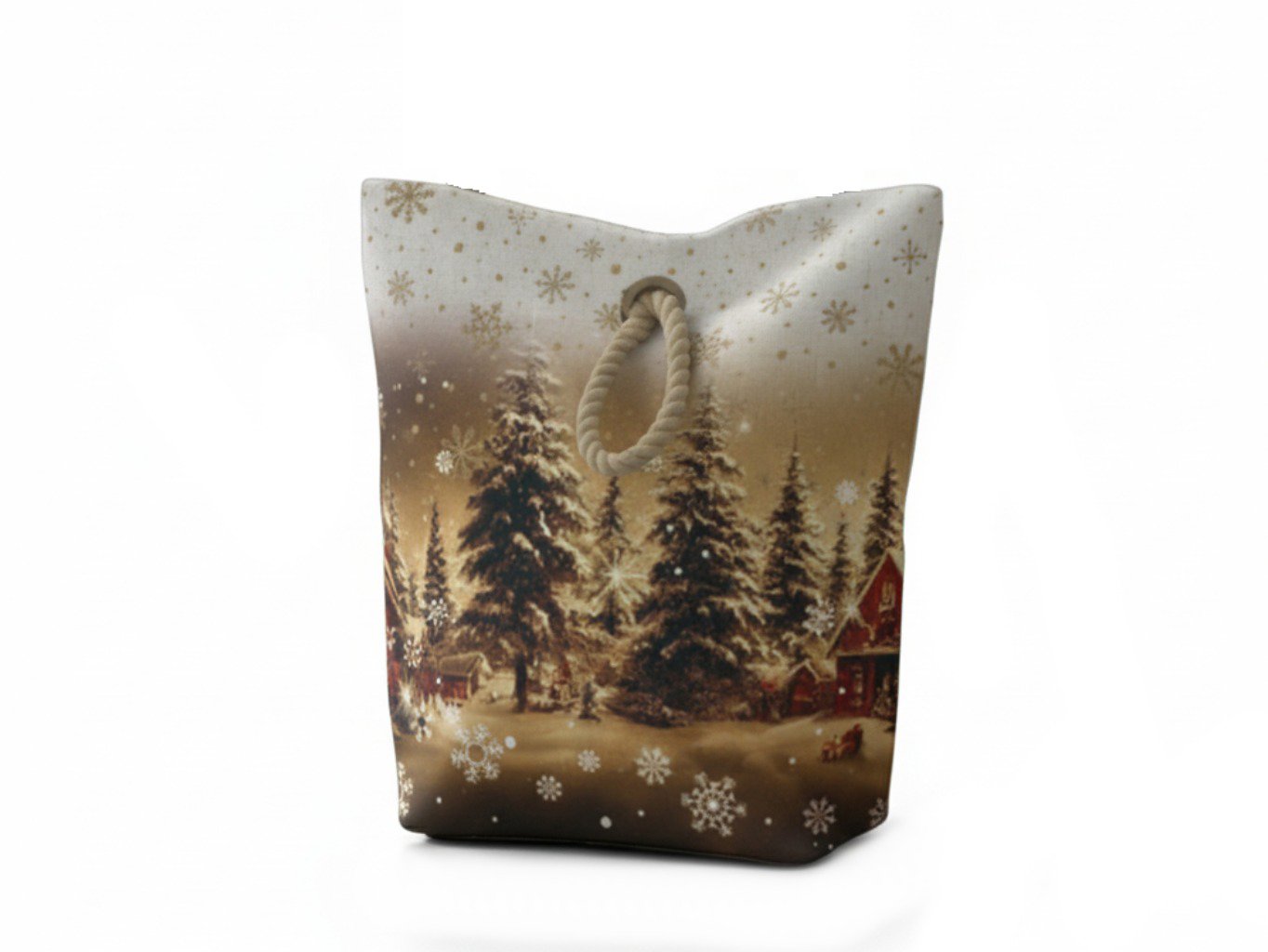 Forbyt Vianočná dverná zarážka Zasnežená krajina CYH6019R, 22 × 23 cm