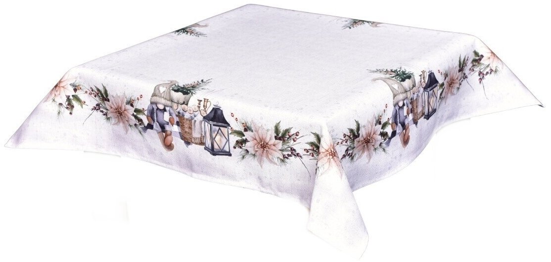 Forbyt Vianočný obrus Škriatok s lampášom CYH6060C 85 × 85 cm