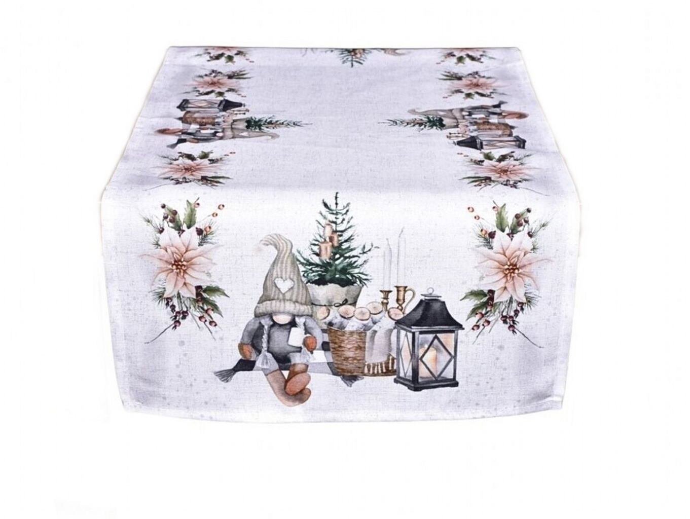 Forbyt Vianočný obrus Škriatok s lampášom CYH6060C 40 × 140 cm