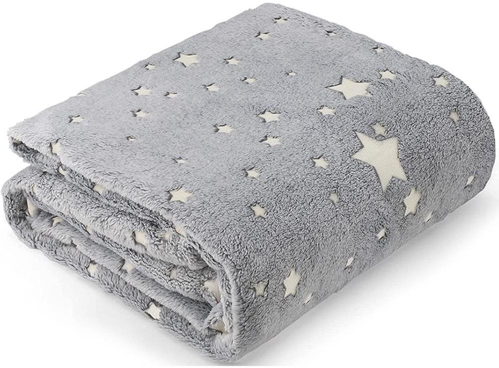 Verk Svietiaca deka Soft Dreams Stars, 150×180 cm sivá