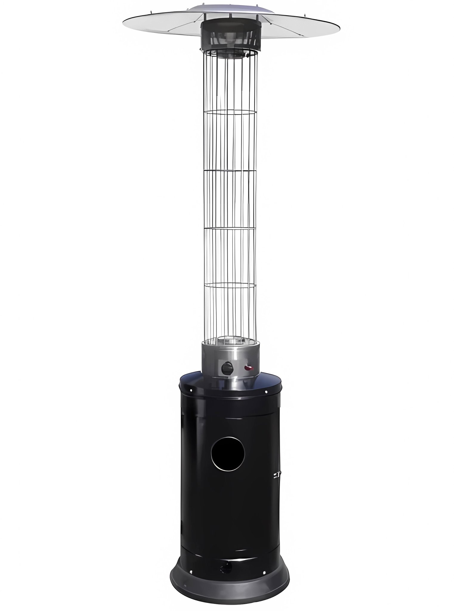 Gordon G1184 Terasový plynový ohrievač so skleneným krytom, 12,5 kW, čierny