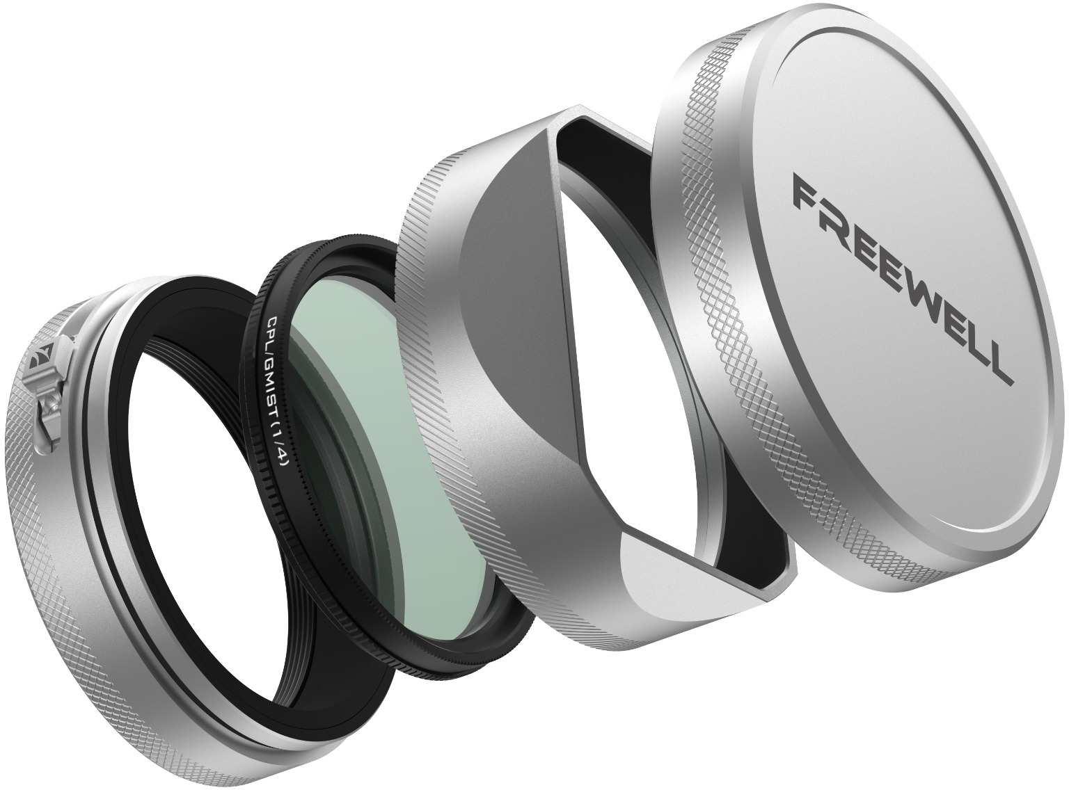 FREEWELL Fuji X100 Series Filter Kit with Lens Hood Silver