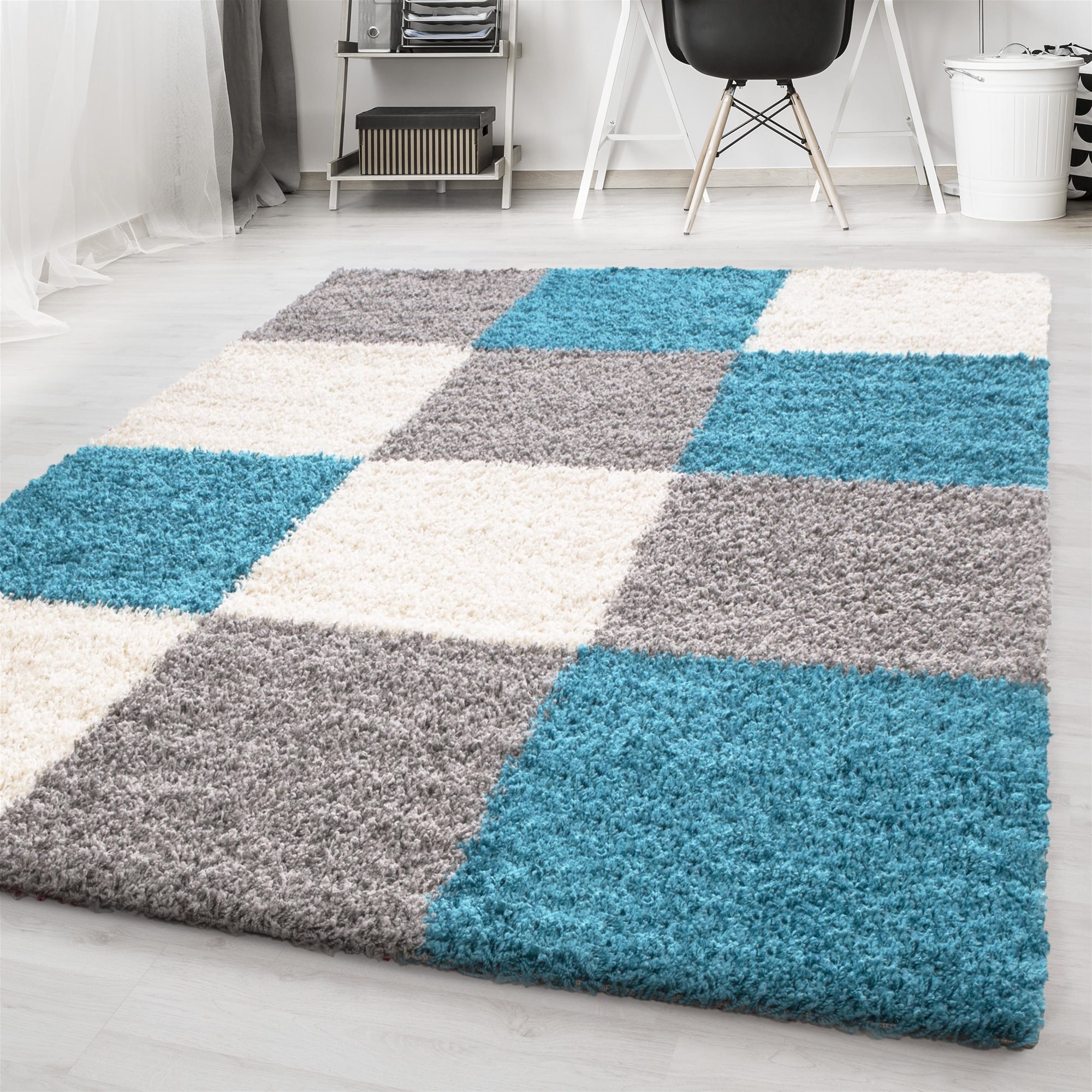 Kusový Life Shaggy 1501 tyrkys 120×170 cm