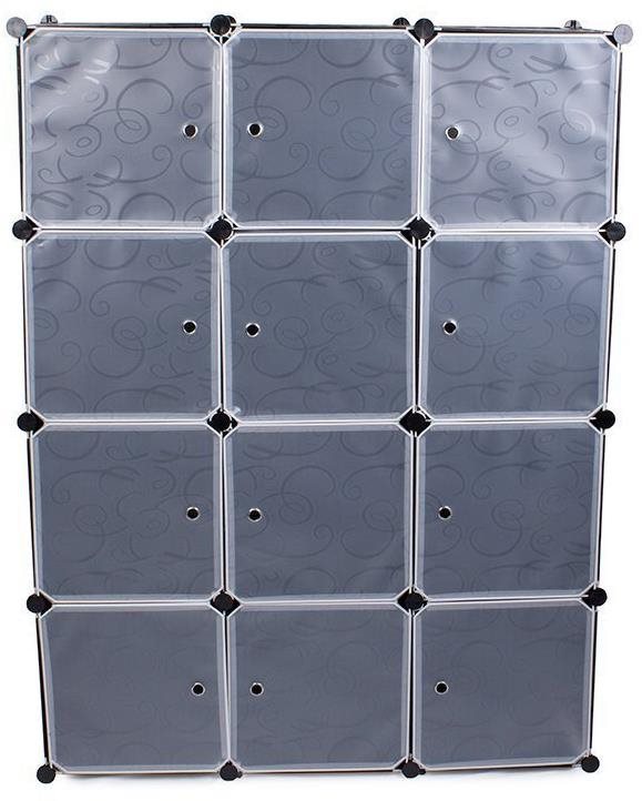 Verk 01508 Modulová skladacia šatníková skriňa 144,5 × 110 × 46,5 cm čierna