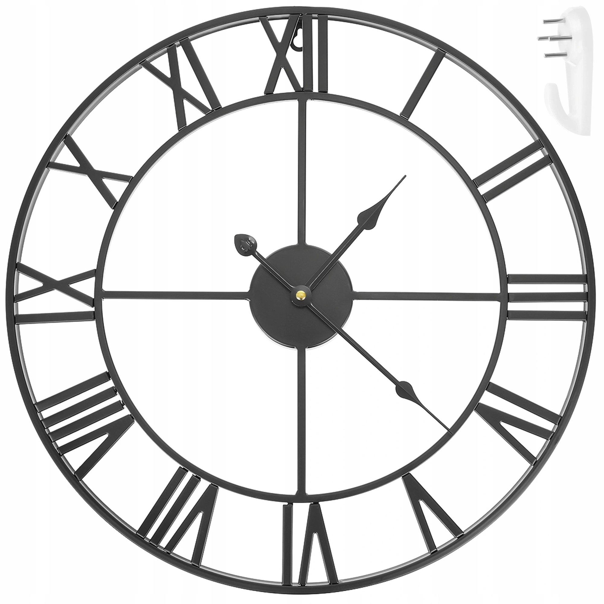 ISO Hodiny nástenné retro 3D 47.5 cm čierne