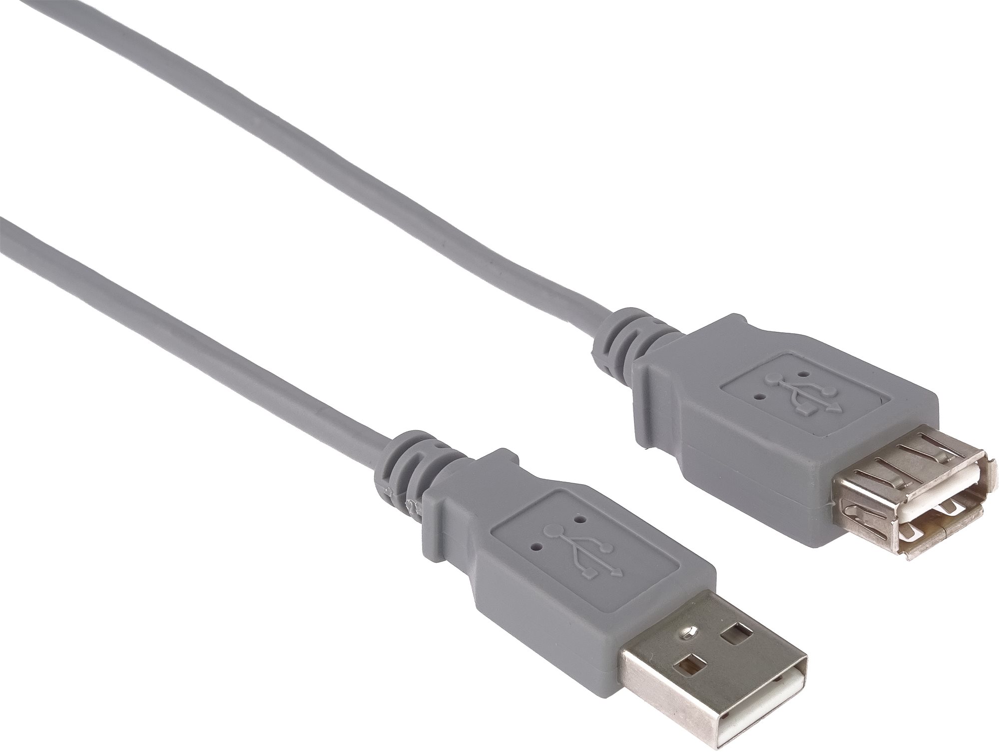 PremiumCord USB 2.0 predlžovací 0,5 m sivý
