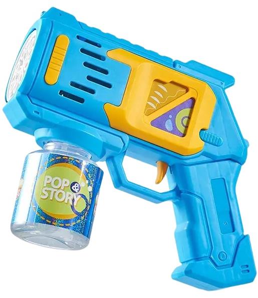 FunCo Automatická pištoľ na bubliny, modrá s náplňou