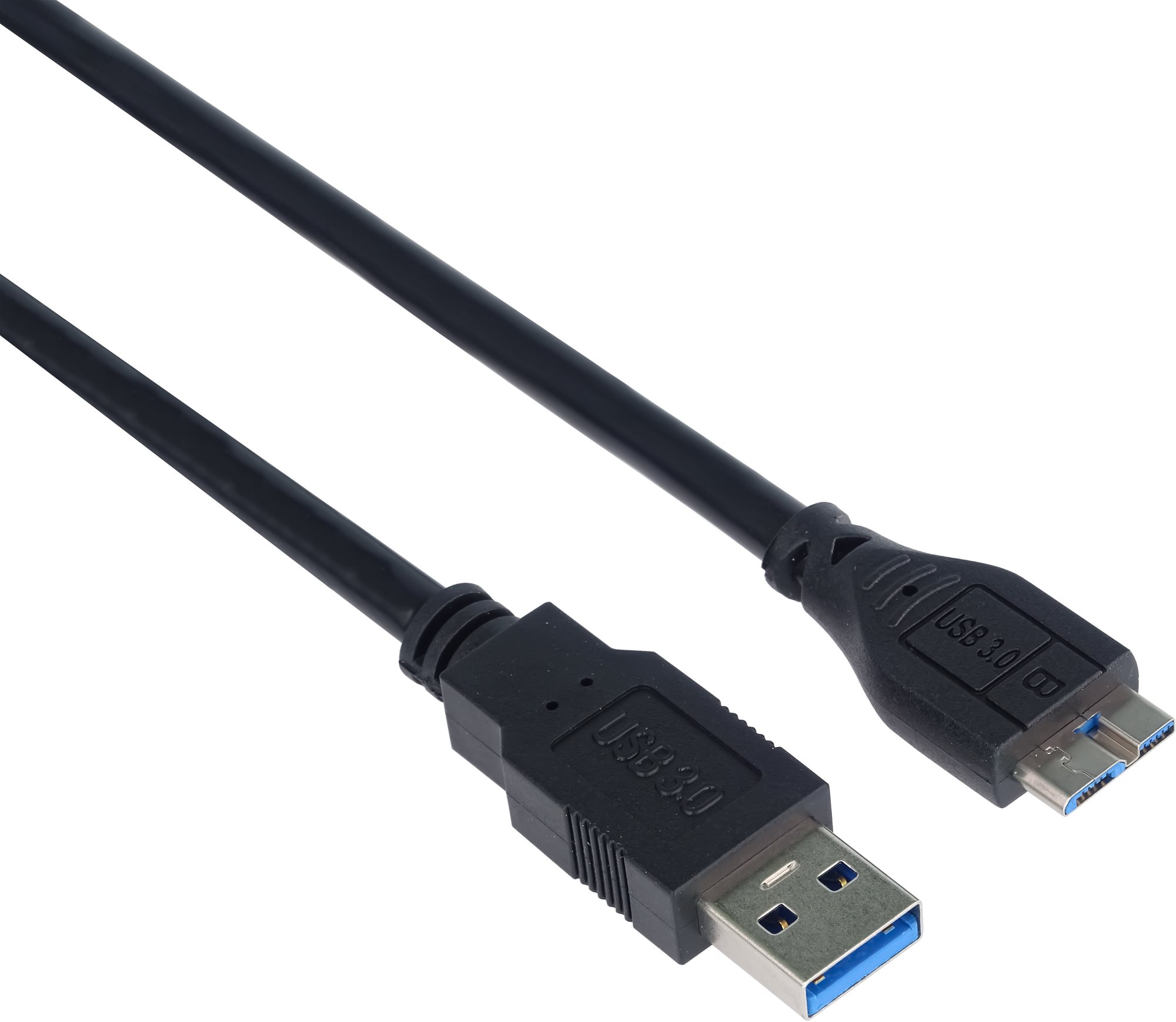 PremiumCord USB 3.0 prepojovací 5 m A-microB čierny