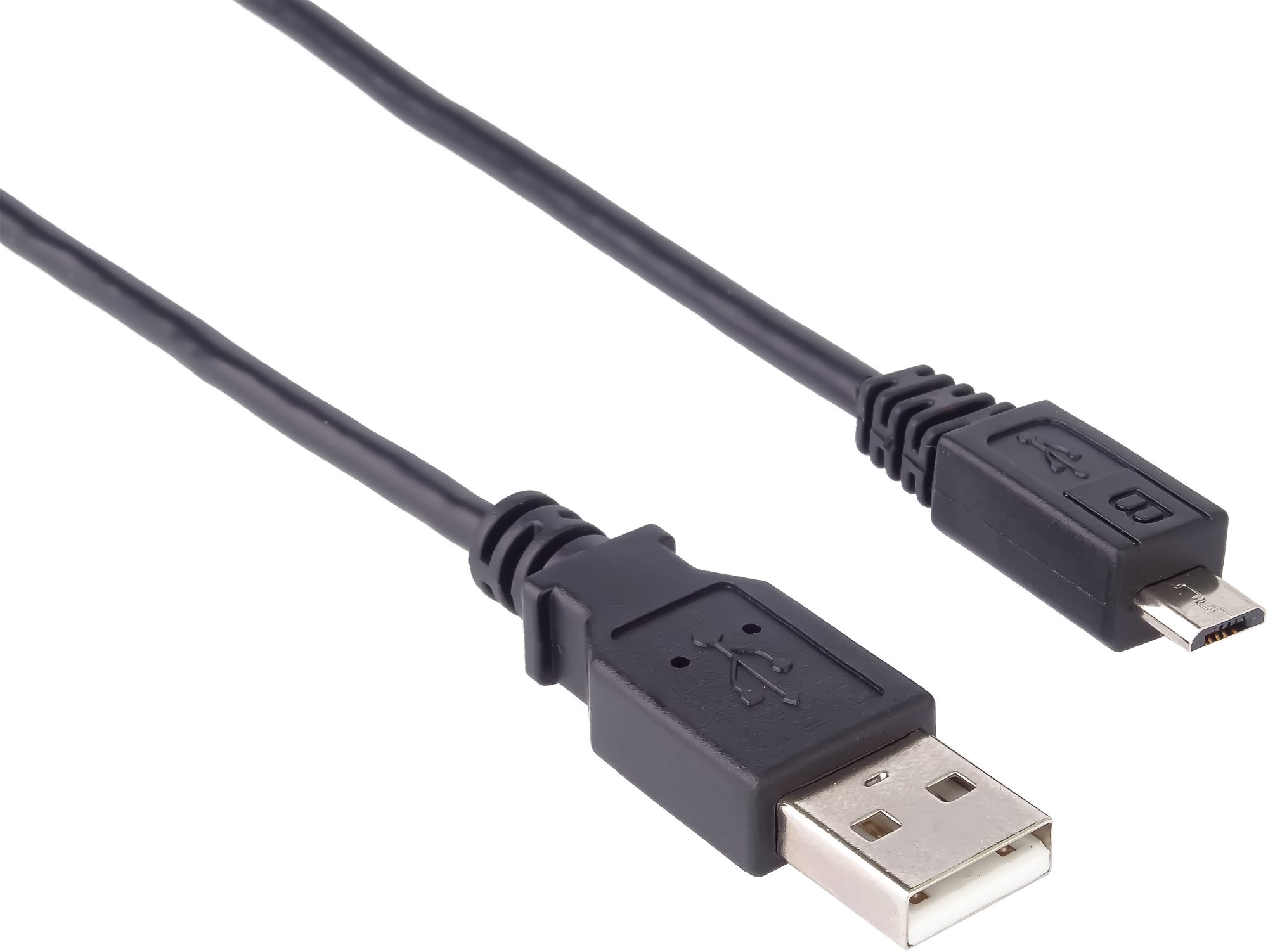 PremiumCord USB 2.0 prepojovací AB micro 5m čierny