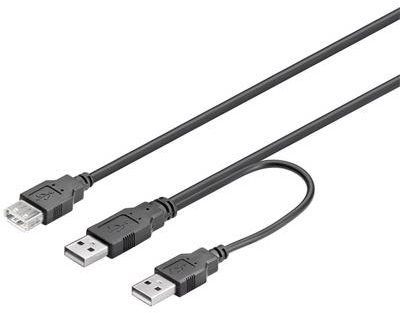 PremiumCord USB 2.0 rozdvojený napájací 0,4 m