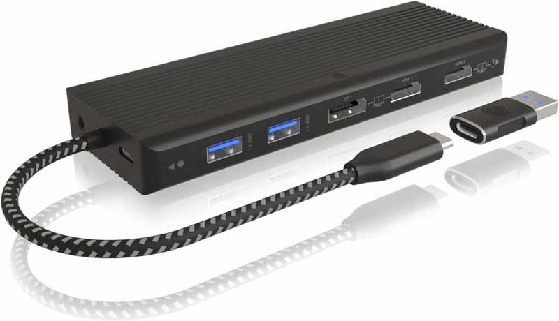 Icy Box IB-DK4080AC 9 v 1 USB-C/USB-A/Thunderbolt 4 s duálnym video výstupom