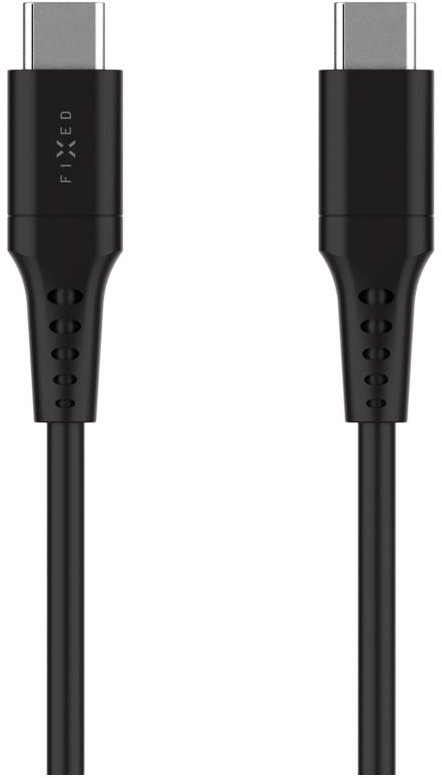 FIXED Cable USB-C/USB-C a podporou PD 0,3 m USB 2.0 60 W Liquid silicone čierny