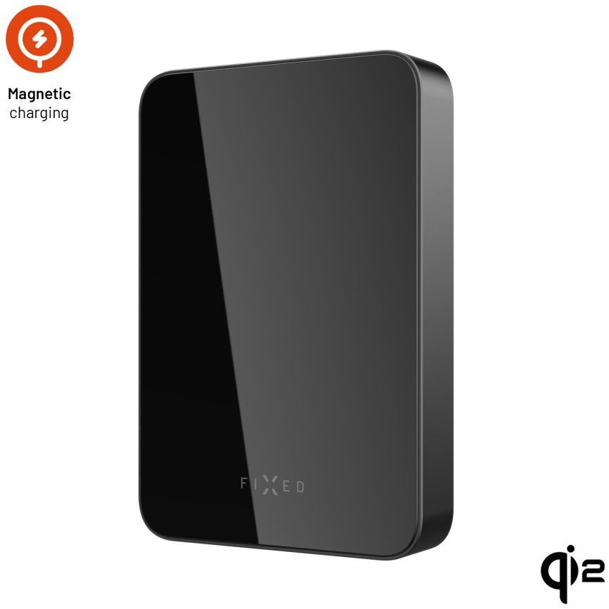 FIXED MagZen 10 Crystal s bezdrôtovým nabíjaním Qi2 a podporou MagSafe 10000 mAh čierna