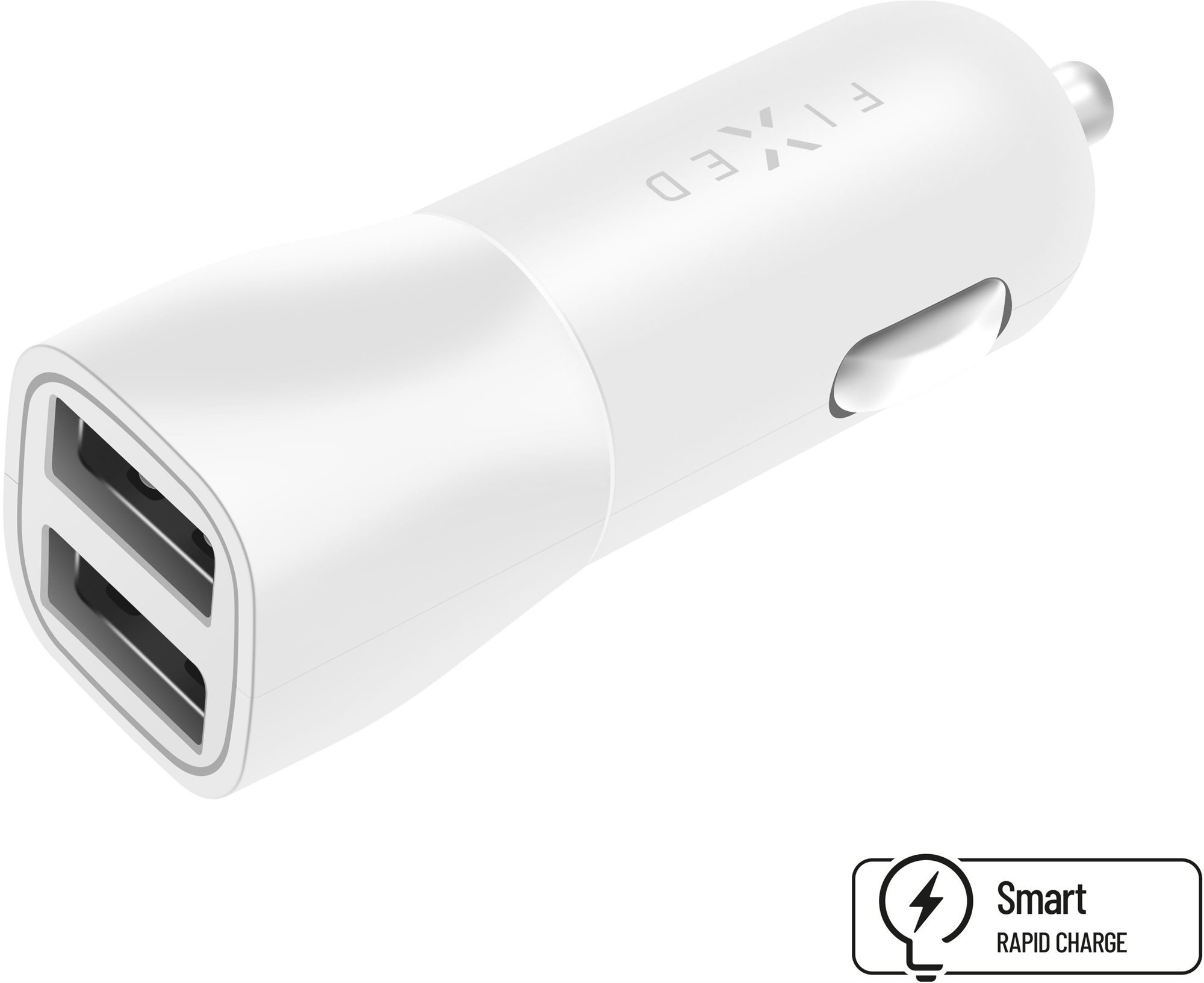 FIXED Smart Rapid Charge 15W s 2xUSB výstupom biela