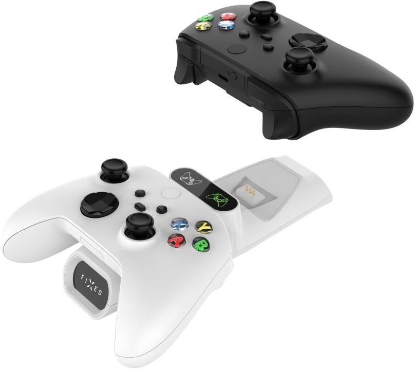 FIXED Charging Station na dva bezdrôtové ovládače Xbox Series S X a One biely