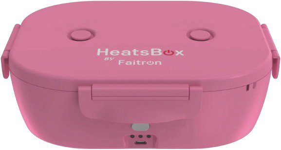 Faitron HeatsBox GO Light inteligentný ohrievací obedový box na batériu, ružový