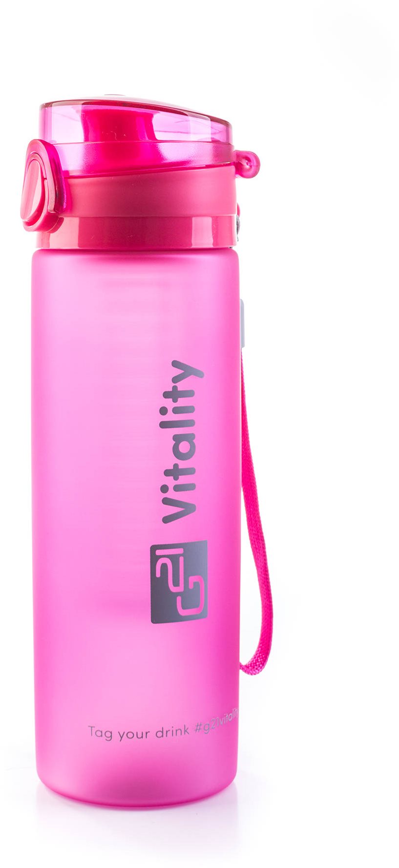 Fľaša G21 na smoothie/juice, 600 ml, ružová-zmrznutá