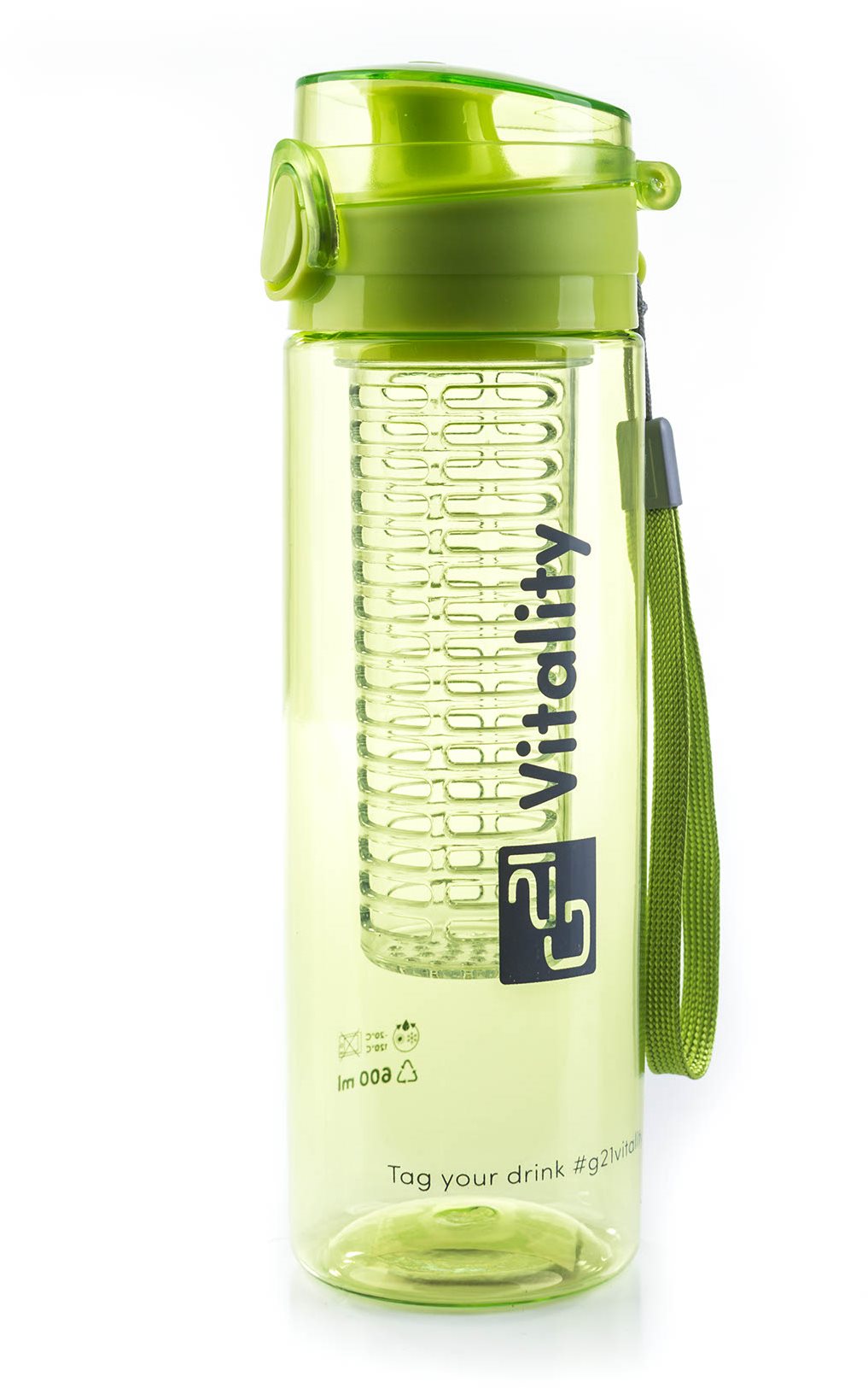Fľaša G21 na smoothie/juice, 600 ml, zelená