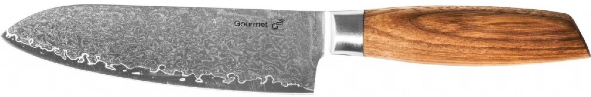 G21 Gourmet Damascus Nôž Santoku 17 cm rukoväť zebrawood