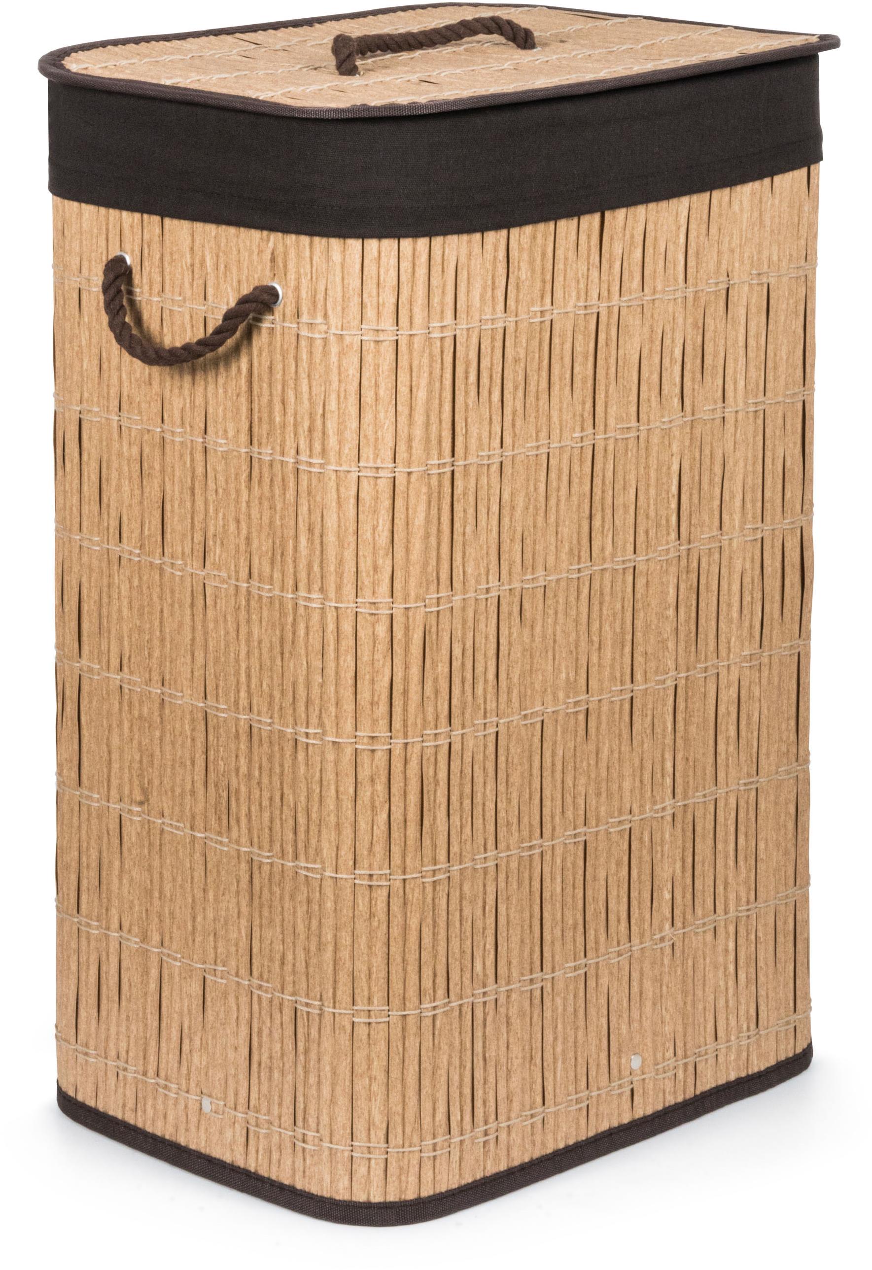 G21 Kôš na bielizeň 72 l, ratanový dizajn s hnedým košom