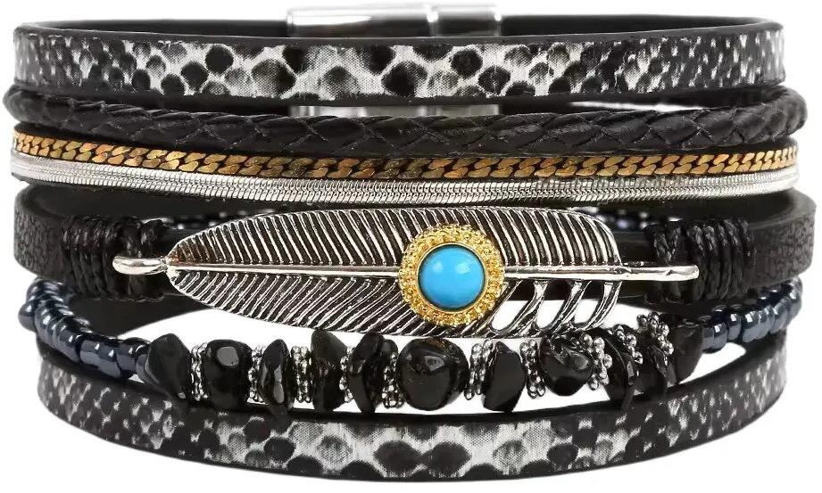 GAIRA Náramek Boho 3157 černý