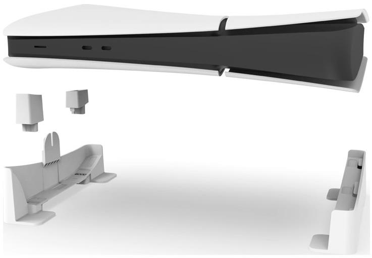 PGtech Horizontálny stojan na Playstation 5 Slim biely