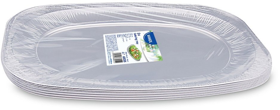Wimex hliníkový podnos 55 × 36 cm, oválny – 5 ks