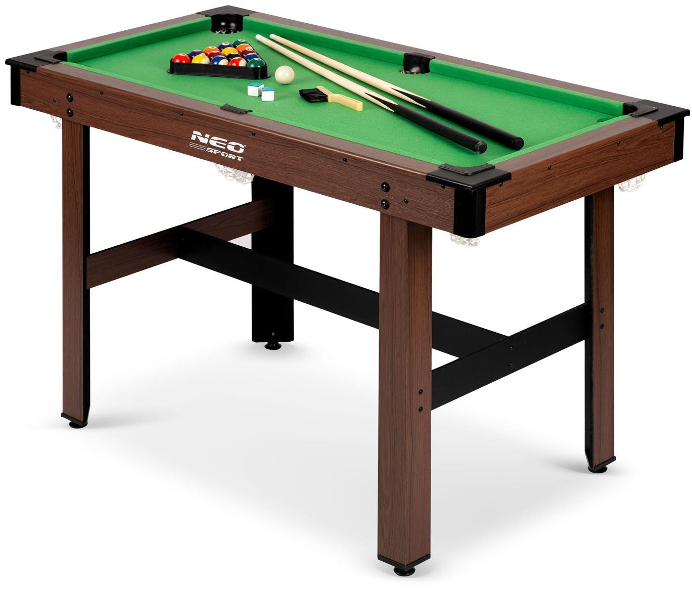 Neo-Sport NS-807 Biliardový stôl 122 × 61 × 76 cm tmavohnedý