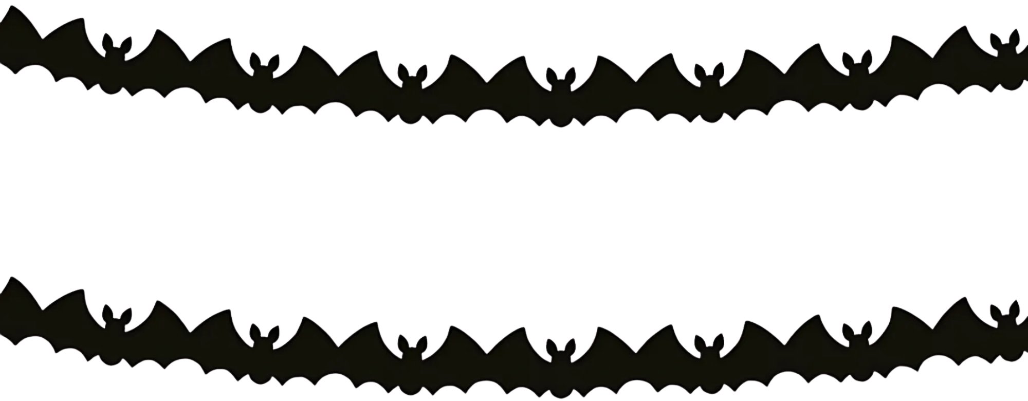 PARTYDECO Girlanda Netopiere 600 cm, čierna, Halloween