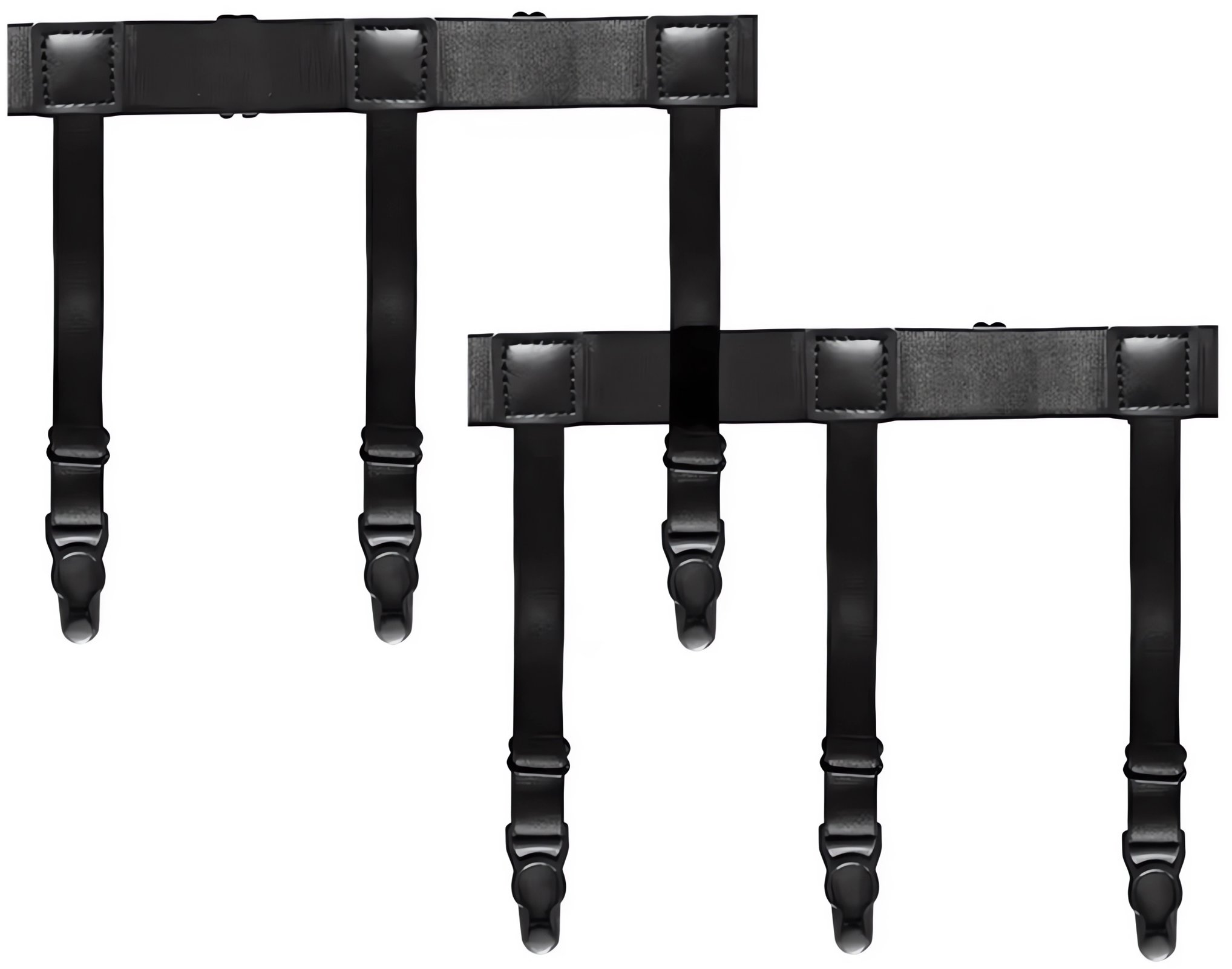 Ruhhy 27226 Neviditelné pánské šle proti vykasávání košil 2 ks, černé