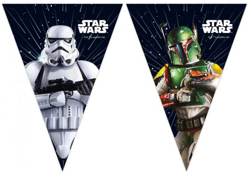 GoDan Papírová girlanda vlajky Star Wars Galaxy - Hvězdné války - 230 cm