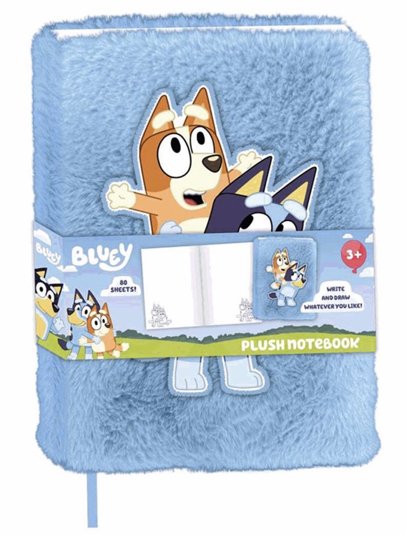 Mikrotrading Bluey – plyšový zápisník 22 × 16 × 2,5 cm, 80 strán