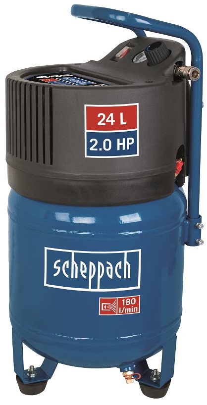SCHEPPACH Kompresor so vzdušníkom 24 l, bezolejový vertikálny HC 24 V