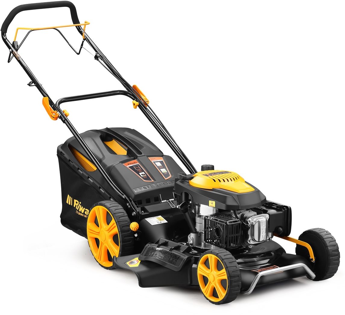 RIWALL PRO Rotačná benzínová kosačka s pojazdom 4 v 1 RPM 5355