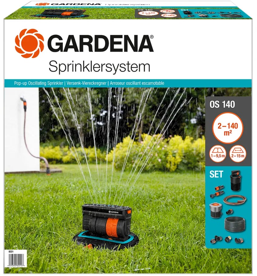 GARDENA Kompletná súprava so zadažďovačom štvorplošný OS140