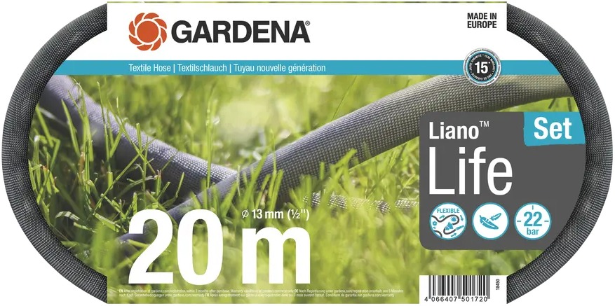 GARDENA Hadica textilná Liano™ Life 13 mm, 20 m – súprava