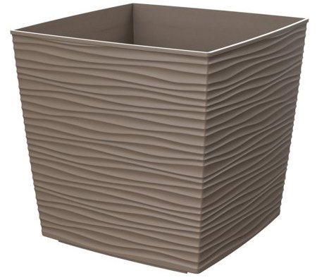 Gardino Kvetináč FINESA 35 × 35 cm, vysoký 34,6 cm, mocca