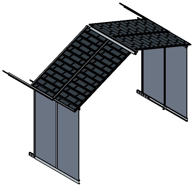 PALRAM Modul rozširovací 11 × 4,1 m, pre záhradné domčeky série YUKON 11 (antracit)