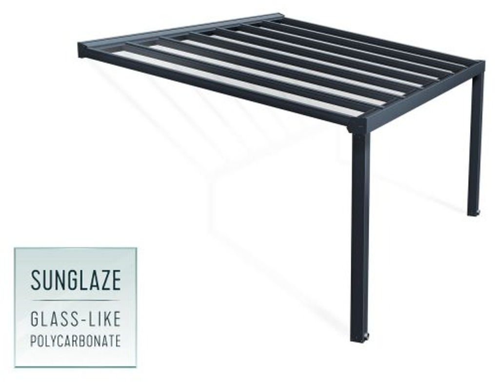 PALRAM Pergola záhradná STOCKHOLM 3,4 × 5,2 m, antracit
