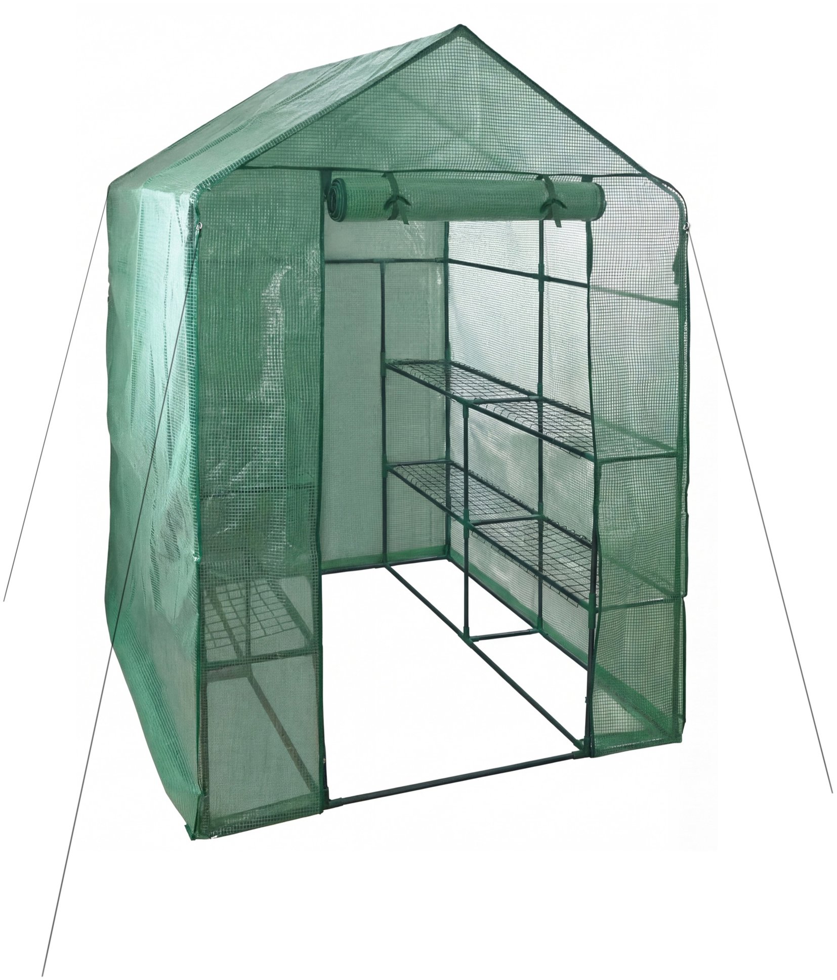 GARVIA Fóliovník Porri rolovací vstup vystužená fólia 143 × 143 × 195 cm PE