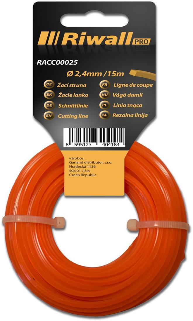 Riwall PRO Žacia struna pr. 2,4 mm, dĺžka 15 m, štvorcový prierez